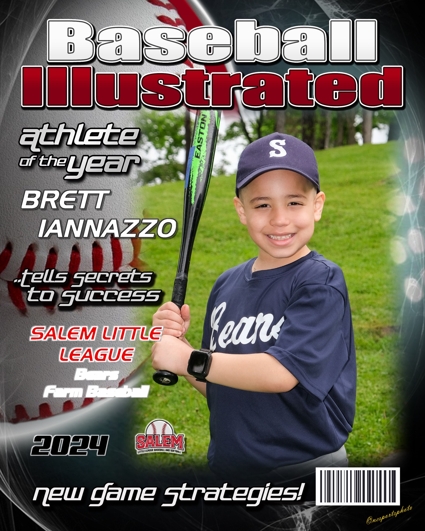 Baseball photo product shown full frame