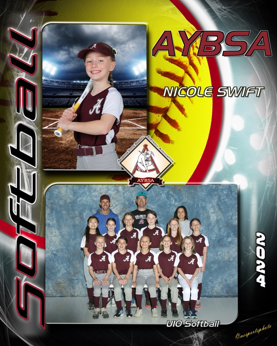 NESP softball team keepsake sample