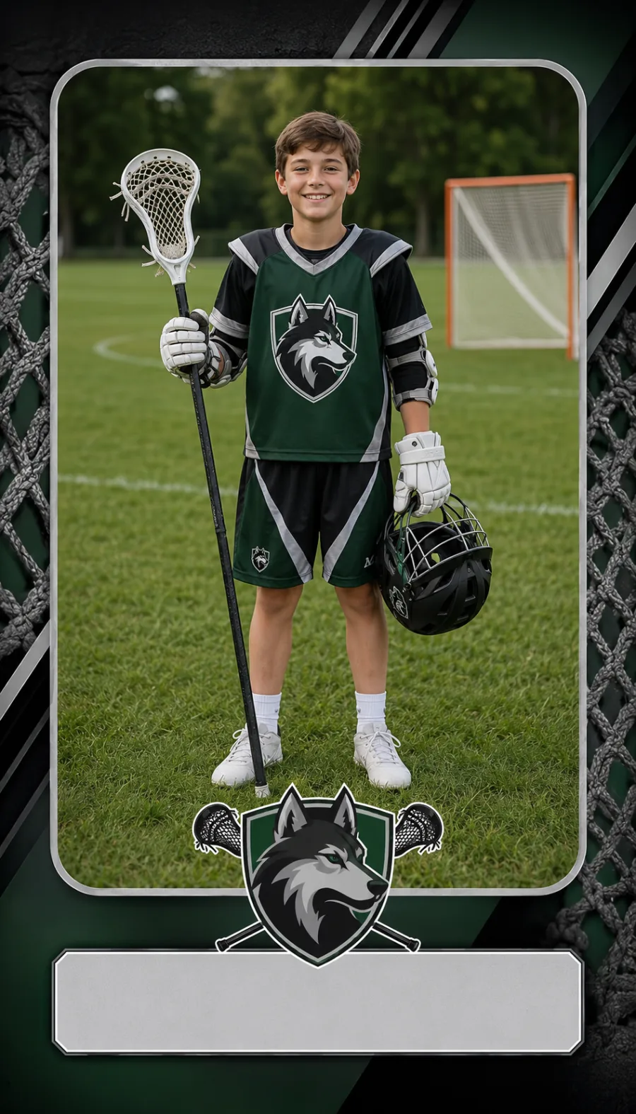 Digital Only individual lacrosse portrait sample